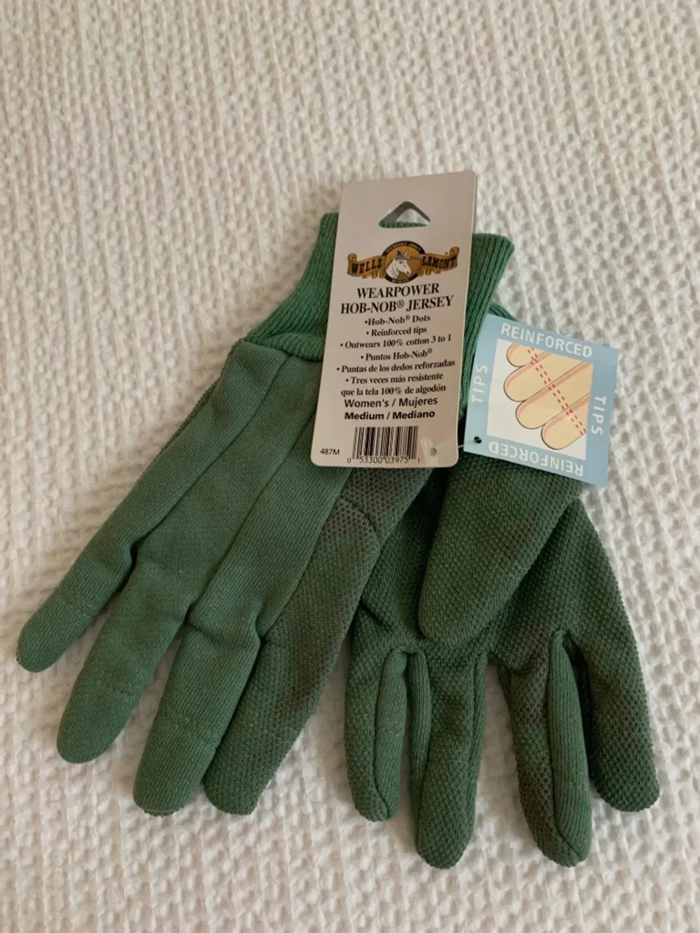 Women’s gardening gloves, reinforced tips, Sz M